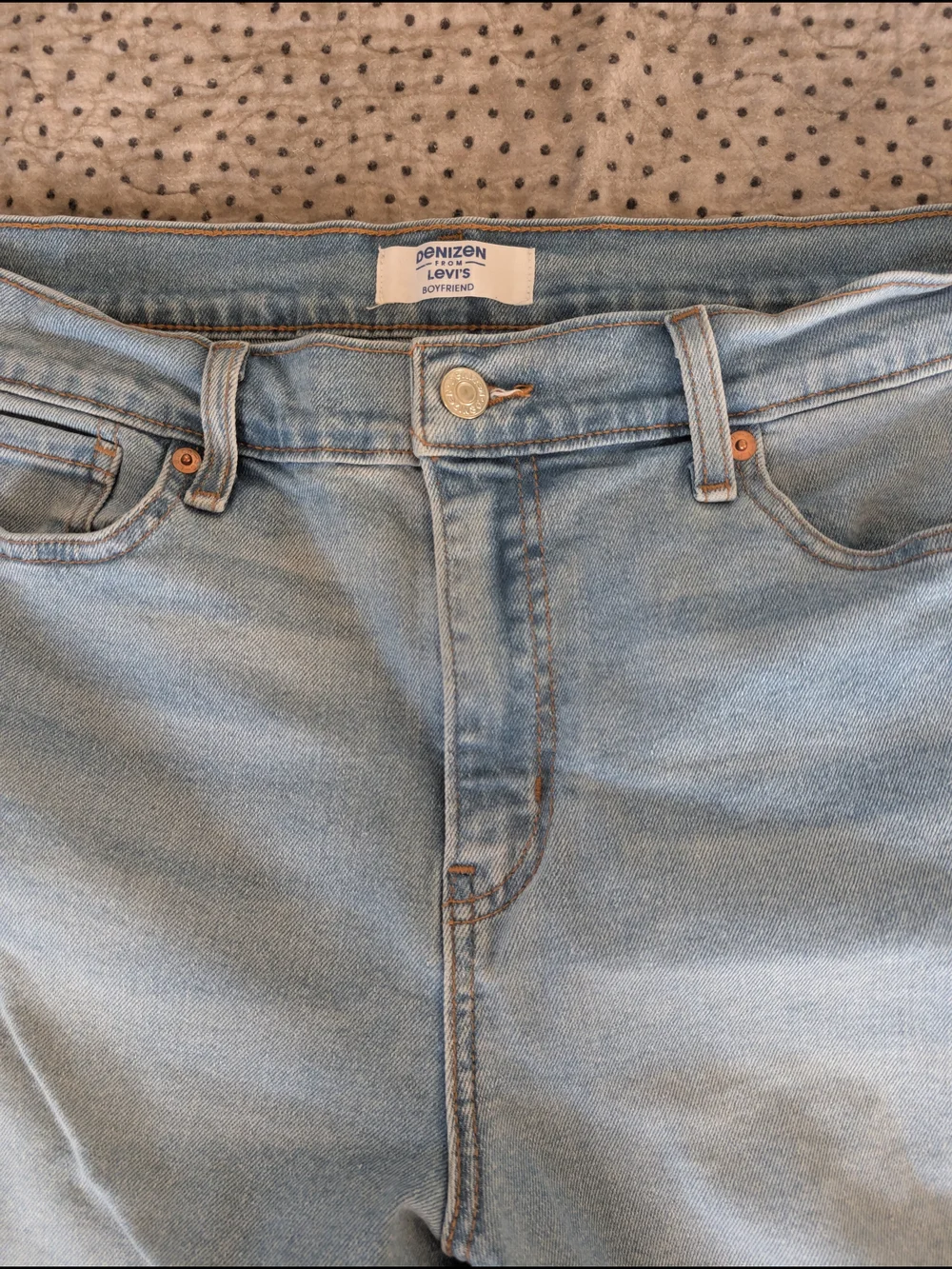 Denizen from Levi's Light Blue Distressed Cuffed Boyfriend Jeans 12